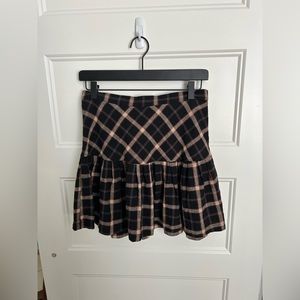 Urban Outfitters black plaid mini skirt